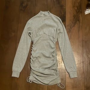 XS long grey sweater dress